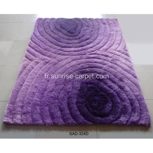 Silk Shaggy 3D Tapis avec Design